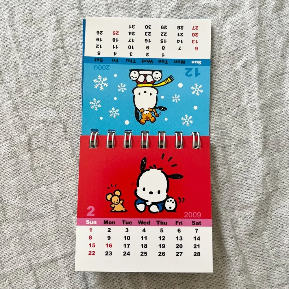 Vintage Sanrio Pochacco 2009 mini calendar